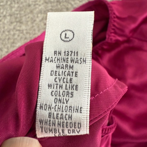 Vintage Erika Taylor Pink Silky Lounge Shorts Sleepwear Size Large‎ Fuschia - Picture 8 of 8